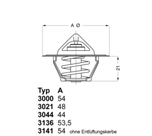 Термостат (89°C) VOLVO 340-360, 440 K, 460 L, 480 E, S40 I, V40; CITROEN AX, BERLINGO, BX, C15, EVASION, JUMPER, SAXO, XANTIA, XM, XSARA, ZX; FIAT ULYSSE 0.9-2.0 (10.72-) WAHLER WH 3136.88D50  !!! РАЗПРОДАЖБА !!!