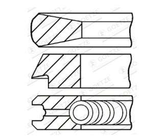Сегменти за едно бутало (92.00мм) STD (2.5-1.5-2.0) CHRYSLER  2.5TD (00-) GEOTCE GT 08-134100-00