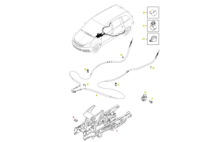 Жила ръчна спирачка дясно и ляво к-т  OPEL ZAFIRA-B 1.6 CNG (2005-2015) ABS K18933