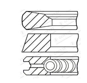 Сегменти за едно бутало  (101mm) STD (2-2,5-3) (индивидуална поръчка) DEUTZ AHLMANN AS; ATLAS COPCO XAS, COPCO XATS, ZW; BOMAG BW; DEUTZ FAHR AGROFARM, AGROTRON, AGROTRON K, AGROTRON M, AGROVECTOR; FENDT 300, 400 BF4M1012EC-TD226B-4 GEOTCE GT 08-127900
